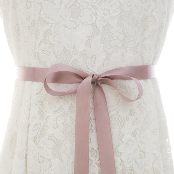 Wedding dress sash satin bow crystals sparkly elegant brand new great condition - Picture 12 of 14